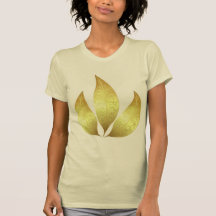 Elegante moderne drie gouden bladeren met ornament