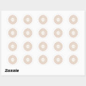 Elegante moderne drieletter monogram oprichtingsda ronde sticker (Vel)