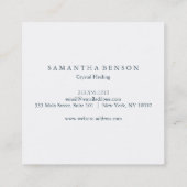 Elegante moderne edelstenen - kristallen genezing vierkante visitekaartje (Achterkant)