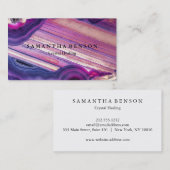 Elegante moderne edelstenen - kristallen genezing visitekaartje (Voorkant / Achterkant)