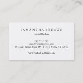 Elegante moderne edelstenen - kristallen genezing visitekaartje (Achterkant)