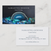 Elegante moderne edelstenen - kristallen genezing visitekaartje (Voorkant / Achterkant)