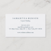 Elegante moderne edelstenen - kristallen genezing visitekaartje (Achterkant)