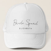 Elegante Moderne Eenvoudige Bruidsmeisjes Trouw Br Trucker Pet (Voorkant)