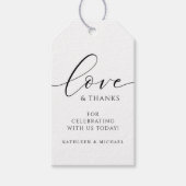 Elegante moderne eenvoudige bruiloft cadeaulabel (Voorkant)