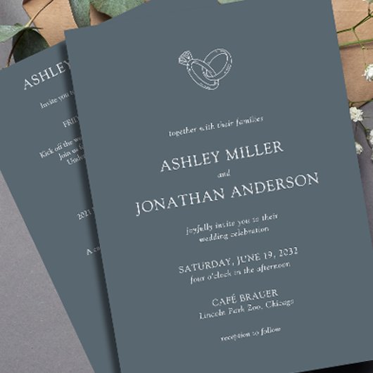 Elegante moderne eenvoudige elementen All-in-One b Kaart