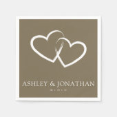 Elegante moderne eenvoudige elementen bruiloft coc servet (Voorkant)