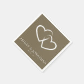 Elegante moderne eenvoudige elementen bruiloft coc servet (Hoek)