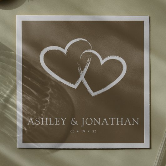 Elegante moderne eenvoudige elementen bruiloft coc servet