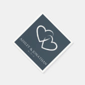 Elegante moderne eenvoudige elementen bruiloft coc servet (Hoek)