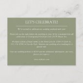 Elegante moderne eenvoudige elementen bruiloft informatiekaartje (Voorkant)