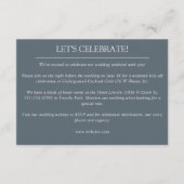 Elegante moderne eenvoudige elementen bruiloft informatiekaartje (Voorkant)