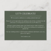 Elegante moderne eenvoudige elementen bruiloft informatiekaartje (Voorkant)