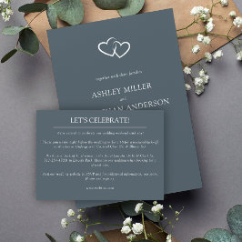 Elegante moderne eenvoudige elementen bruiloft informatiekaartje