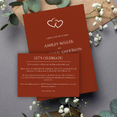 Elegante moderne eenvoudige elementen bruiloft informatiekaartje