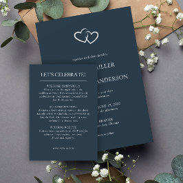 Elegante moderne eenvoudige elementen bruiloft informatiekaartje