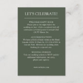 Elegante moderne eenvoudige elementen bruiloft informatiekaartje (Voorkant)