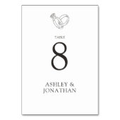 Elegante moderne eenvoudige elementen bruiloft kaart (Voorkant)