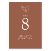 Elegante moderne eenvoudige elementen bruiloft kaart (Achterkant)