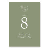 Elegante moderne eenvoudige elementen bruiloft kaart (Voorkant)