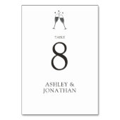 Elegante moderne eenvoudige elementen bruiloft kaart (Achterkant)