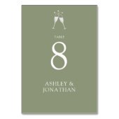 Elegante moderne eenvoudige elementen bruiloft kaart (Voorkant)