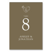 Elegante moderne eenvoudige elementen bruiloft kaart (Voorkant)