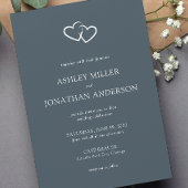 Elegante moderne eenvoudige elementen bruiloft kaart