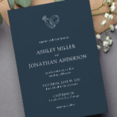 Elegante moderne eenvoudige elementen bruiloft kaart