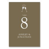 Elegante moderne eenvoudige elementen bruiloft kaart (Voorkant)