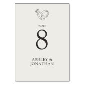 Elegante moderne eenvoudige elementen bruiloft kaart (Achterkant)