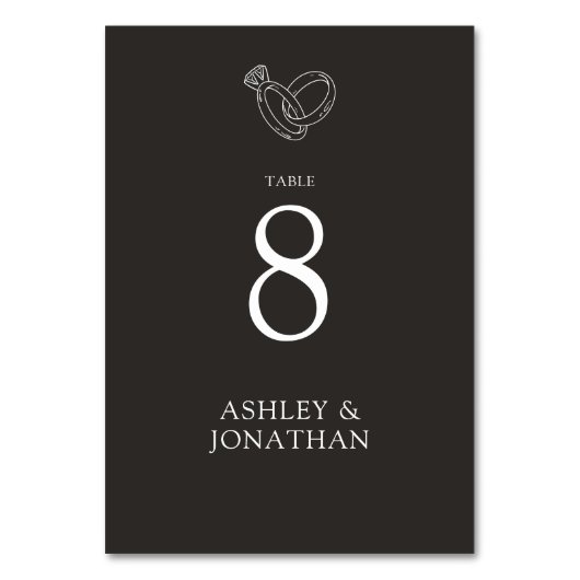 Elegante moderne eenvoudige elementen bruiloft kaart (Voorkant)