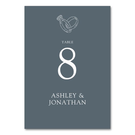 Elegante moderne eenvoudige elementen bruiloft kaart (Voorkant)