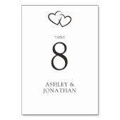 Elegante moderne eenvoudige elementen bruiloft kaart (Achterkant)