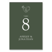 Elegante moderne eenvoudige elementen bruiloft kaart (Achterkant)