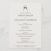 Elegante moderne eenvoudige elementen bruiloft programmakaart (Voorkant)