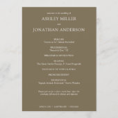 Elegante moderne eenvoudige elementen bruiloft programmakaart (Voorkant)