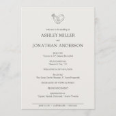 Elegante moderne eenvoudige elementen bruiloft programmakaart (Voorkant)