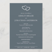 Elegante moderne eenvoudige elementen bruiloft programmakaart (Voorkant)