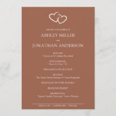 Elegante moderne eenvoudige elementen bruiloft programmakaart (Voorkant)