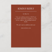 Elegante moderne eenvoudige elementen bruiloft RSVP kaartje (Voorkant)