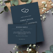 Elegante moderne eenvoudige elementen bruiloft RSVP kaartje