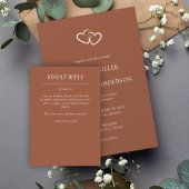 Elegante moderne eenvoudige elementen bruiloft RSVP kaartje