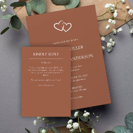 Elegante moderne eenvoudige elementen bruiloft RSVP kaartje