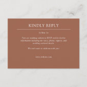 Elegante moderne eenvoudige elementen bruiloft RSVP kaartje (Voorkant)