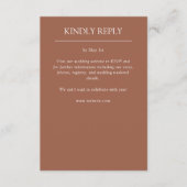Elegante moderne eenvoudige elementen bruiloft RSVP kaartje (Voorkant)