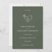 Elegante Moderne Eenvoudige Elementen Bruiloft Save The Date (Voorkant)