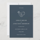 Elegante moderne eenvoudige elementen bruiloft save the date (Voorkant)