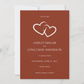 Elegante moderne eenvoudige elementen bruiloft save the date (Voorkant)