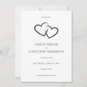 Elegante moderne eenvoudige elementen bruiloft save the date (Voorkant)